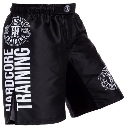 Hardcore Training Kinder-Box-Shorts, aktive Shorts, BJJ, Fitness, Laufen, Workout, Sport, Kleidung, Schwarz/Dunkel, 8 Jahre