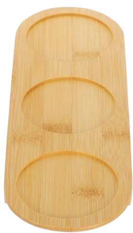 PHENOFICE Sottobicchieri Per Vino in Bambù Supporto A 3 Fori Per Bicchieri Vassoio Da Bar Per Degustazioni Riduce Rumore E Protegge