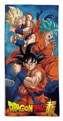 hermet, Toalla de Playa Dragon Ball, 70 x 140 cm, Toalla de Playa o Piscina, 100% algodón Suave, práctica y Ligera
