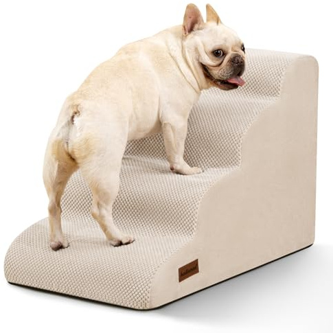 Aodisman Dog Steps for Bed or Couch,4 Step Pet Stairs for Small Dogs & Cat