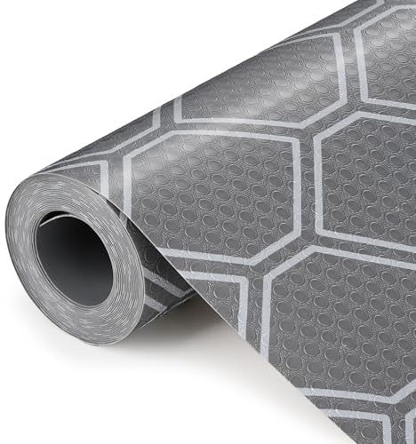Shelf Liner, Drawer Liners for Bathroom Cabinets, Kitchen Refrigerator Liner Waterproof Cupboard Liner Fridge Liner for Shelves - Grey 30x300cm