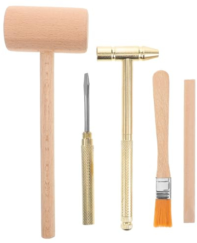 JOINPAYA Dinosaur Dig Tools Kit: 5Pcs Fossil Digging Kit for Kids, Archaeological Excavation Tools with Mini Hammer Brush STEM Educational Toy for Gemstone Dig
