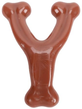 Pssopp 6,69 Tum Bacon Smak Hundtugg Leksak, Y-formdesign (Mörkbrun baconsmak)