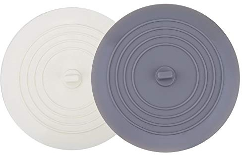 V-TOP Tub Stopper 2 Pack, 6 inches Large Silicone Drain Plug Hair Stopper Flat Suction Cover for Kitchen Gadgets Bathroom Accessories and Laundry