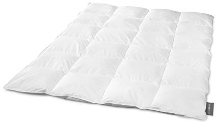 Traumnacht Basis Piumino in Piuma Caldo con Nuovo Piumino Bianco (60%) e Piumette (40%), DIN EN 12934, 155 x 220 cm, Certificato Downpass e Oeko-Tex, Prodotto secondo standard di qualità tedeschi