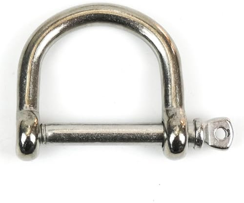 DAUMLINK® 2 grillete ancho en D de acero inoxidable A4/Aisi 316 (2 unidades) para conectar cadenas o tampones a ojales (5 mm)