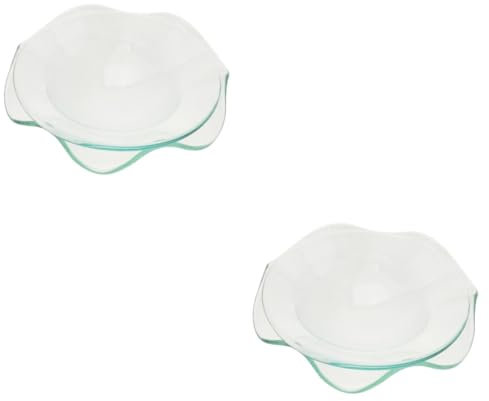 FOMIYES 4 Stück Elektrischer Wachsschmelzwärmer Transparente Glasschale Kleine Glasplatte Kerzenwärmerplatte Wachswärmerschale Wachsschmelzplatten Für Stövchen Wachsschmelzschale