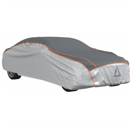 vidaXL Sedan Car Cover - Hail Protection, Full Waterproof - Grey/Silver - 481.5 x 186 x 119 cm