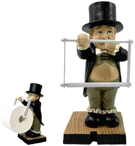 Toilet Butler - Resin Funny Roll Paper Stand, Novelty Spoof Statue (Holder)