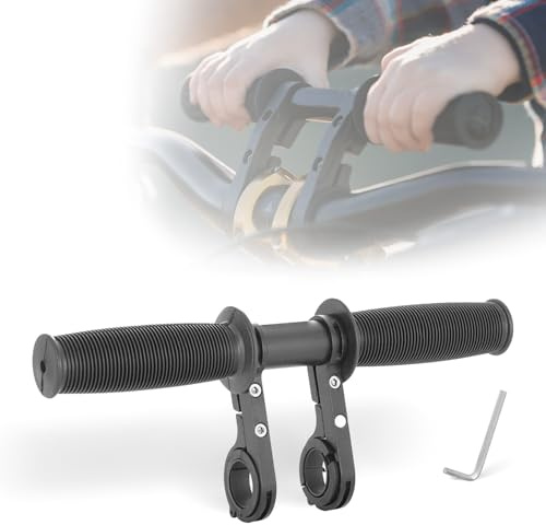 HANEVEAR Bicycle Handlebar Extension, 2 in 1 Bicycle Grips Handlebar Extender for Children, MTB Handlebar Attachment for Cycling with Children, GPS, Camera, Torch Enjoy Riding Together