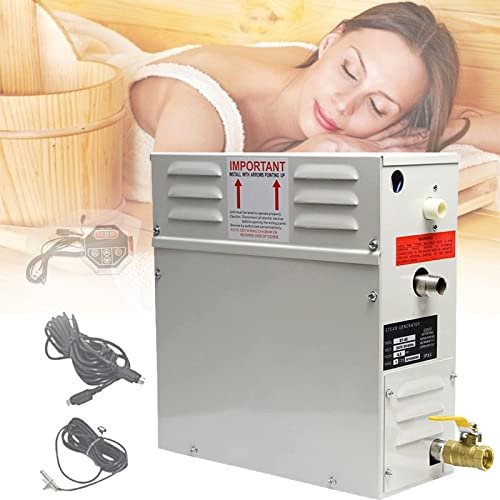 PoêLe De Sauna,3kw/4.5kw/6kw/9kw GéNéRateur De Vapeur Sauna De Vapeur Machine De Bain Pour Le Sauna De La Maison Avec ContrôLeur NuméRique,ParamèTres De TempéRature De 25 °C-55 °C,380V-9000W