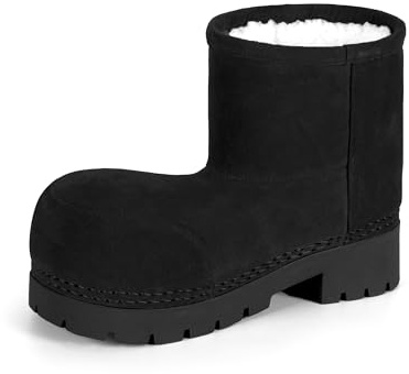 LACIKOSZ Womens Platform Winter Snow Boots Ankle Cozy Fur Lined Waterproof Outdoor Boots Anti Slip Outdoor Short Booties