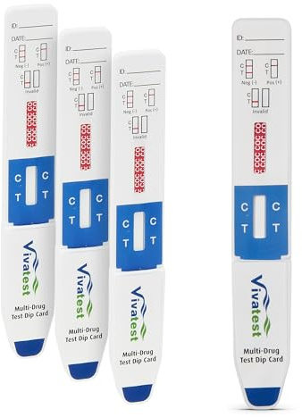 Viva test läkemedelstestsatser kokain test x3 och THC testkit x3 – Urin läkemedelstestsatser 50 ng/ml och kokain tester 300 ng/ml – enkel tolkning och exakta resultat (3X kokain-tester)