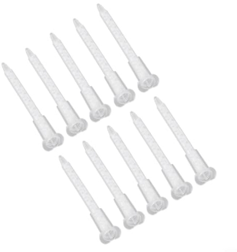 10 pezzi MA5.4-17S miscelatore statico per colla a 2 componenti, ugello miscelatore a 17 camere in plastica, lunghezza 103 mm per dosaggio preciso di resina epossidica e colla AB