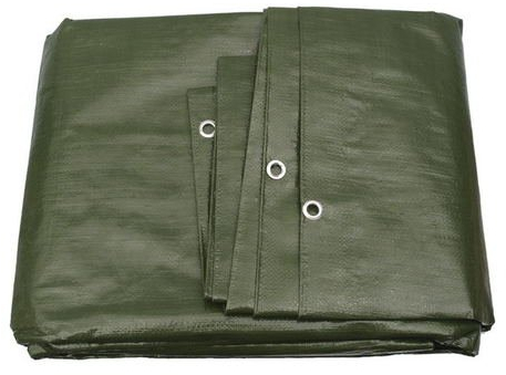 Abdeckplane Gewebeplane Top Line 260g/m² grün, 4m x 6m = 24m², 23 verschiedene Größen wählbar!! Schutzplane Bootsplane Holzplane Plane mit Ösen für Poll Gartenmöbel Trampolin Auto wasserdicht reißfest wasserfest