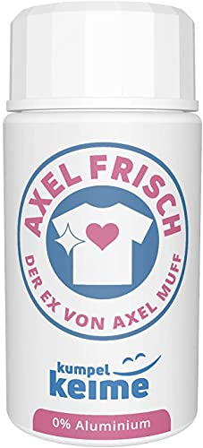 Axel Frisch killt Achsel Muff! Puder Deo -Schwitzen erlaubt, Stinken verboten - Probiotisch und Geruchsneutral ohne Aluminium-Salze oder Parfüme - 6 Monate Schutz