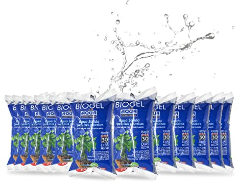 Aqua Control - Agua sólida para sus plantas, ideal para regar durante sus vacaciones, hasta 30 días sin regar, 400 ml, paquete de 12, el embalaje puede variar