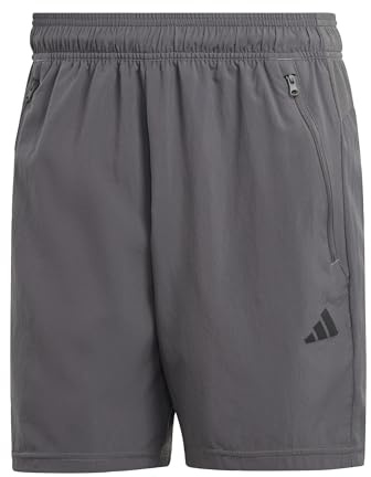 adidas Men's Train Essentials Woven Training Shorts, Grey Five/Black, L 5 inch