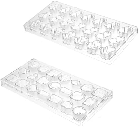 Binwat Chocolate Candy Mold PC Polycarbonate Chocolate Making Mould (Dinosaur+Multiple Patterns)