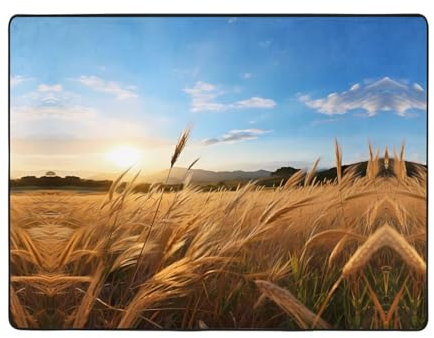 WZYWHJ Tappeti per soggiorno, tappeto runner antiscivolo per asilo nido tappeto da gioco 160 x 121,9 cm con immagine a canna