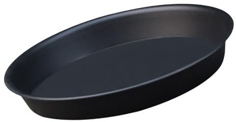 HOOLRZI Mattschwarze Blumentöpfe, Untersetzer, Pflanzentropfschalen für Innen- und Außenbereich, Gartenarbeit, Pflanzzubehör, 34,5 cm