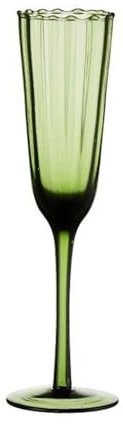 Dh2yjnbf3 Copas de Champán Copa de champán Vintage, Copa de champán de Base Alta con Encaje Verde, Juego de 1, Capacidad de 6,76 oz, for reuniones Familiares, Navidad Flauta Champagne