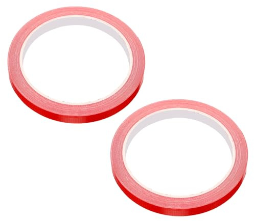 BELLIFFY 2 Rollos Cinta Protectora Adhesiva para Bordes de Raqueta de Tenis de Mesa Rojo Banda Fina y Resistente para Protección Antigolpes y Durabilidad del Paddle