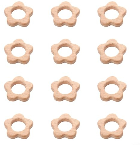 Servettringar i trä, set minimalistiska enfärgade pentagramhållare, modern bordsdekor, servettringar för hotell och restauranger