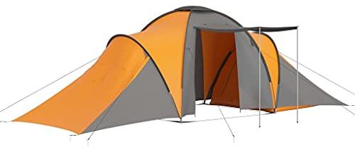 Genérico Tienda de campaña 6 Personas Tela Gris y Naranja,Deportes,Actividades al Aire Libre,Camping y Senderismo,Tiendas de campaña,93186