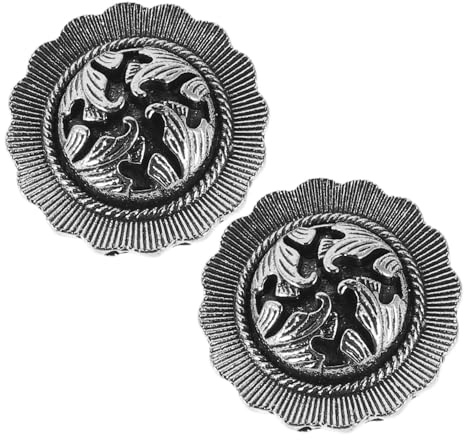 TIKODIDA Cubiertas de Botones Vintage Fáciles de Instalar 2 Piezas de Aleación Plata para Prolongar Vida Útil para Camisas Formales en Ocasiones Formales