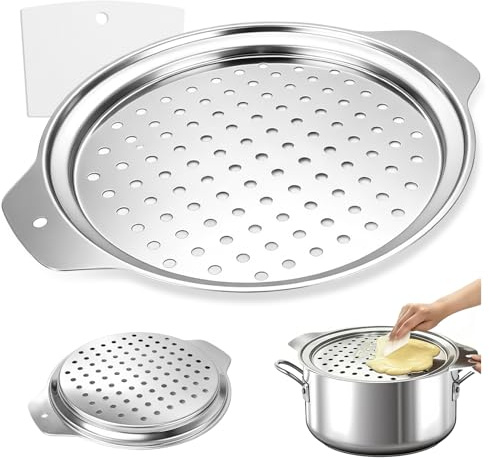 Spätzlesieb - Prensa para spätzle (acero inoxidable, alternativa a la tabla de spätzle con raspador, para ollas de 24 a 28 cm, inoxidable, apto para lavavajillas)