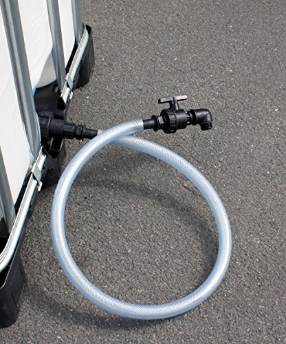 IBC Ablasshahn mit ca. 2m Schlauch für IBC-Hahn DN50 S60x6 auf Kugelhahn 1AG