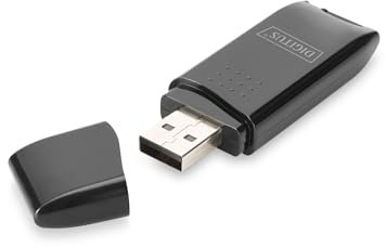 DIGITUS Lector de Tarjetas USB 2.0 para Tarjetas de Memoria - Admite Tarjetas SD, SDHC, SDXC y Micro SD - 480 Mbit/s - Plug & Play - Negro