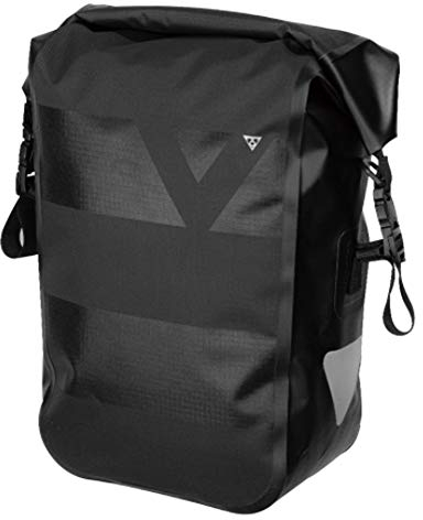 Topeak TT9860B Pannier Drybag, W/Quicklock System, 15l, One Piece, Fahrradtasche, Black (schwarz),