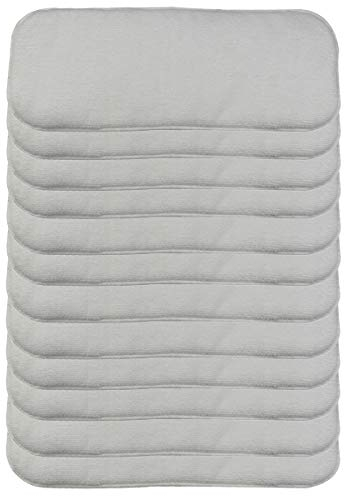 Happy Cherry Baby Stoffwindel Saugeinlagen 12 Stück Baumwolle BambuskohleSpucktücher Weiche Atmungsaktiv Babywindeln Weiß