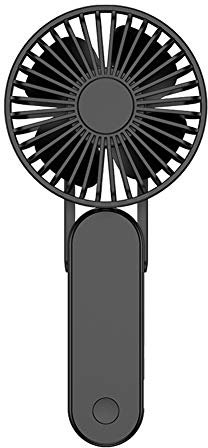 Ototon - Mini ventilatore ricaricabile a mano portatile, 3 velocità, con USB, silenzioso, 2500 mAh, batteria con flusso d'aria potente per interni ed esterni, nero