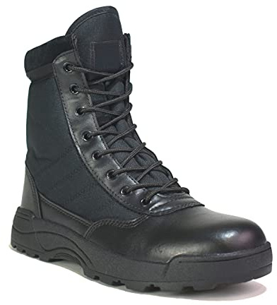 BARTIUM Mens Combat – Tactical Military, Army & Police Footwear for Men | Durable Lace Up Black Design with Slip Resistant Sole & Heavy Duty Outdoor Protection – UK Sizes 3–11