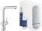 GROHE Blue Home, Küchenarmatur mit Sprudel-, Kühl- & Filterfunktion (Wasserhahn für gefiltertes, kühles und sprudelndes Trinkwasser, herausziehbarer Auslauf, Bundle mit CO2 Flasche), chrom, 31927001