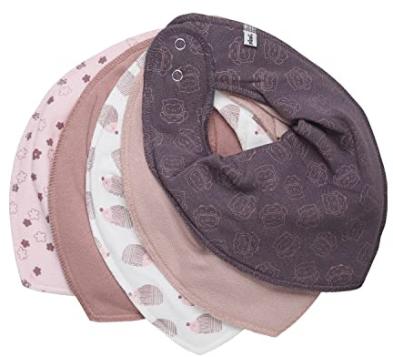 Pippi made with love unisex baby triangel haklapp (förpackning med 5), Gammal ros, En Storlek