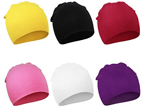 DRESHOW 6 PCS Bebé Beanie Sombrero Recién Nacidos Niño Pequeño Sombrero para Bebés Niños Gorros