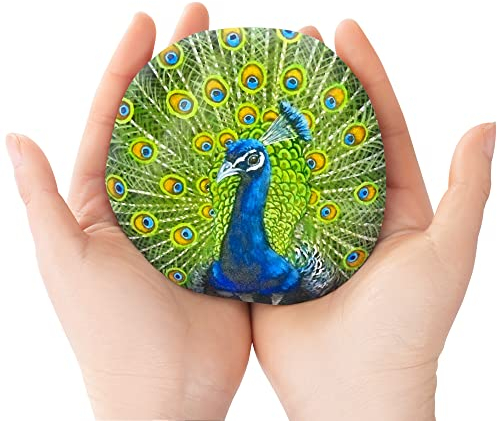 ROCART 12 Ultra Große 10-13cm Flache Steine zum Bemalen, Glatte Flusssteine als Malzubehör für Freundlichkeitssteine, Kunsthandwerk, Dekoration