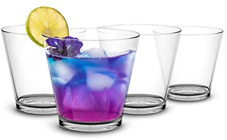 RBDRINKS RB Cocktail Rocks Glasses Premium Plastic Unbreakable Reusable 13oz, Set of 4