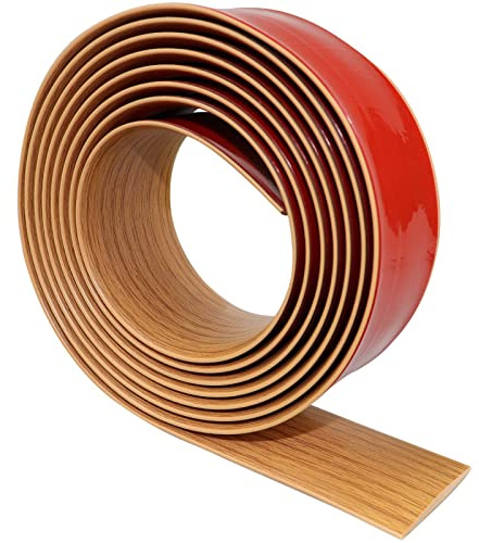 LSGCQ Perfil de transición para suelo tira de umbral autoadhesiva | Tira de transición suelo grano de madera perfil PVC para suelo laminado (Amarillo, 200×7,5cm)