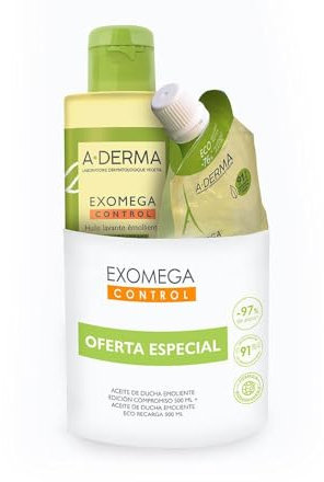 EXOMEGA CONTROL aceite de ducha emoliente anti-irritación promo 2 x 500 ml
