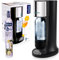 Sprudler Wassersprudler Trinkwassersprudler zum Aufsprudeln von Wasser Kohlensäure für Wasser Siphonflasche schwarz AquaDream C02-Patrone, Set