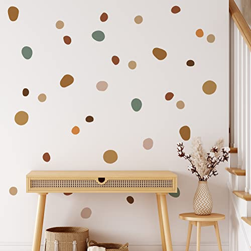 Neukids 84 st Polka Dot väggklistermärken, boho väggtatuering flickrum, barnrum babyrum, väggtatuering, sovrum vardagsrum hall lekrum väggdekoration självhäftande