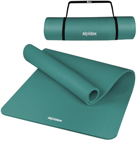 ALPIDEX Yogamatte Extra Dick 1,5 cm Gymnastikmatte 3 Größen E-Book rutschfest Phthalatfrei Fitness Matte Turnen Pilates Sport Physio HIIT Yoga Trainingsmatte Isomatte, Turquoise, 190 x 80 x 1.5 cm
