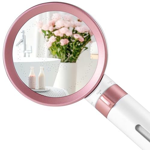 Magichome Duschkopf mit Aktivkohle Filter, Wassersparend, Stoppfunktion, Handbrause, Chlor Verunreinigung, Hochdruck für hartes Wasser (Roségold)