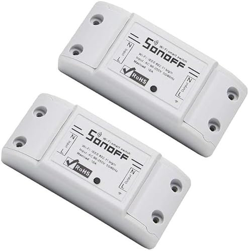 SQUADO - Interruttore Wireless Intelligente, Compatibile con IOS e Android, Funziona con Alexa e Google Home, per Controllo Remoto Luci (2 PEZZI)