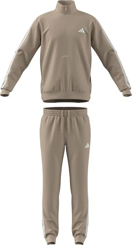 adidas Herren Sportswear Basic 3 Stripes Tricot Track Suit, Crystal Linen/white, XXL